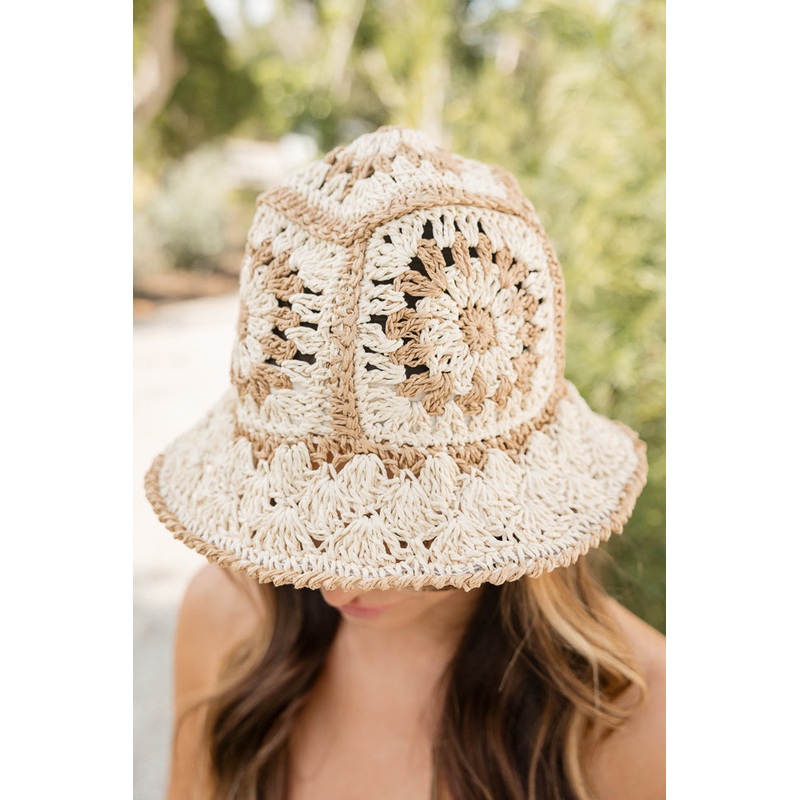 Ivory Crochet Bucket Hat
