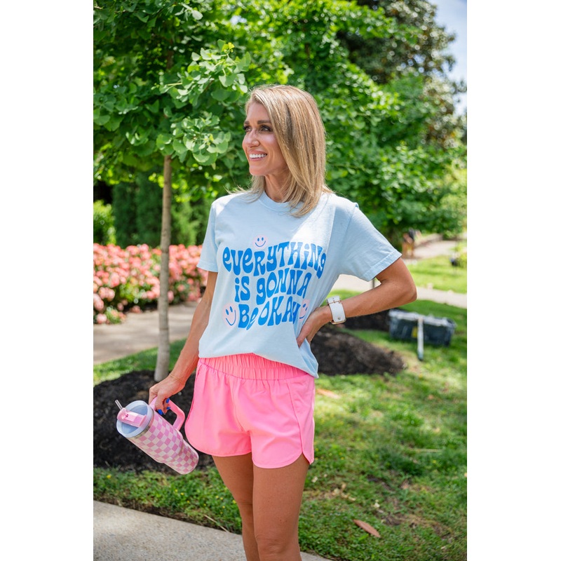 Everything Is Going To Be Okay Chambray Graphic Tee