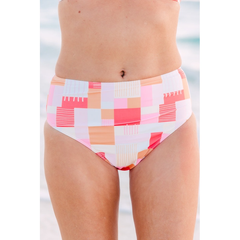 Gossip On Deck High Waisted Printed Bikini Bottoms FINAL SALE