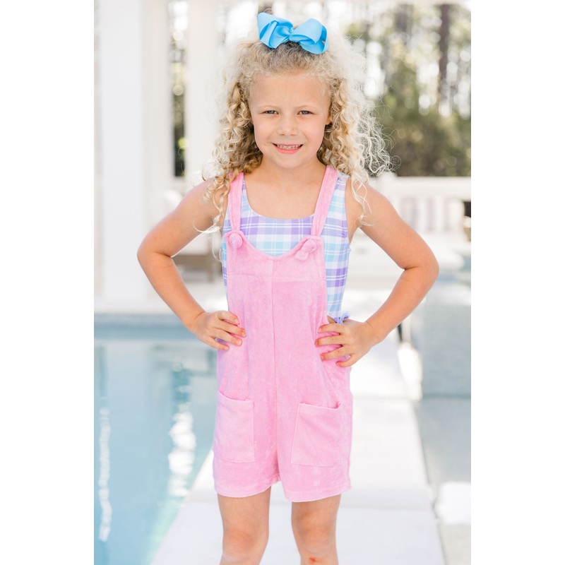 Kid’s Remember This Feeling Pink Terry Romper FINAL SALE