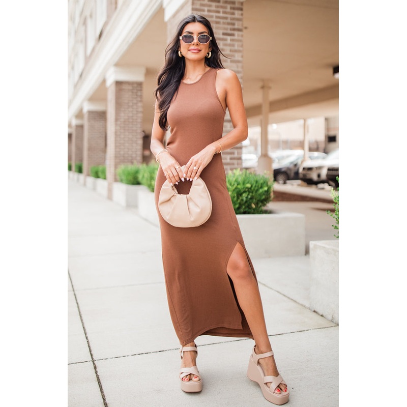 The Fun Of It Chocolate Knit Dress FINAL SALE
