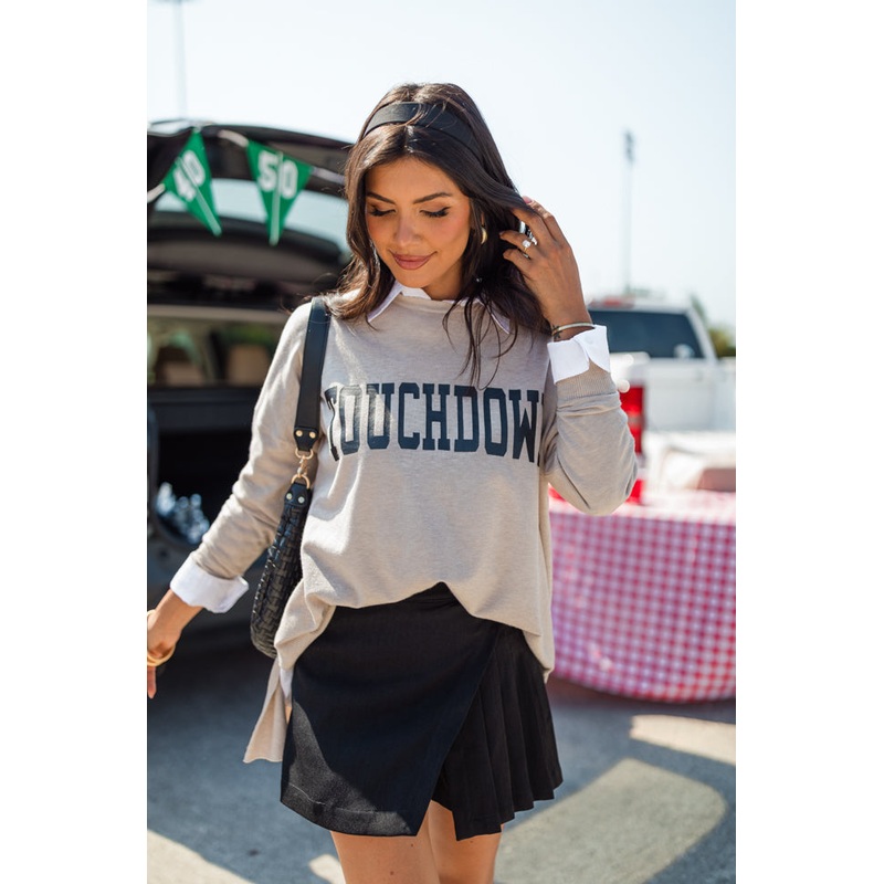 We Need Another Touchdown Beige Sweater FINAL SALE