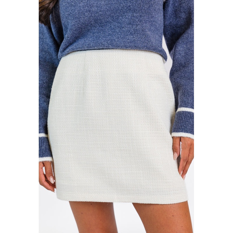 This Time Ivory Tweed Skort FINAL SALE