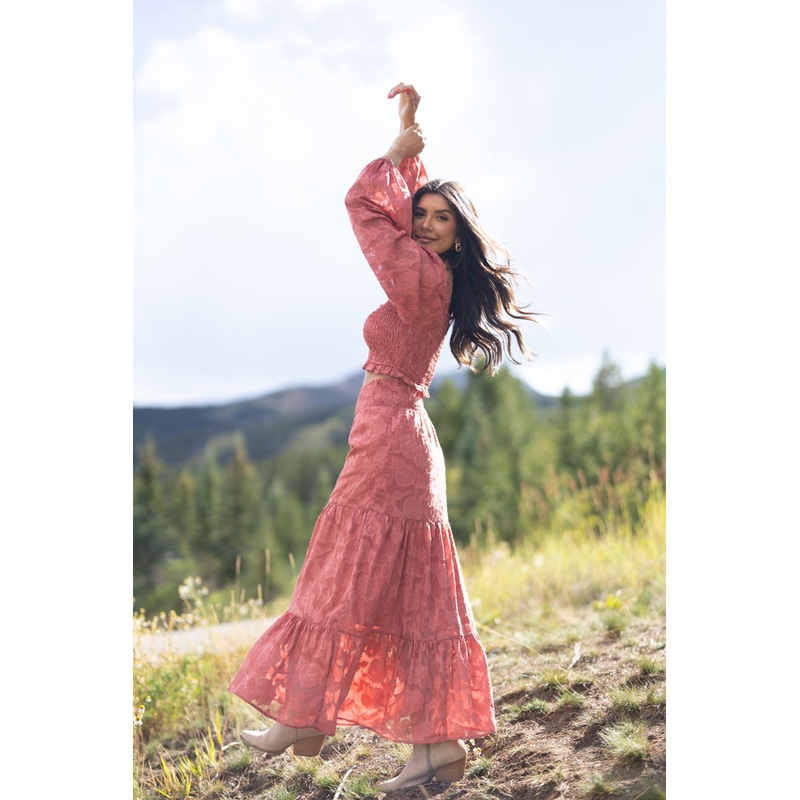 Top Of The World Terracotta Long Sleeve Top FINAL SALE