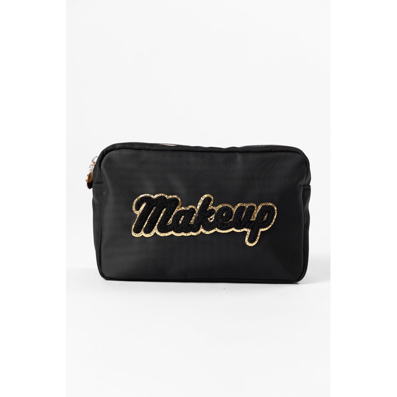 Black “Makeup” Travel Pouch