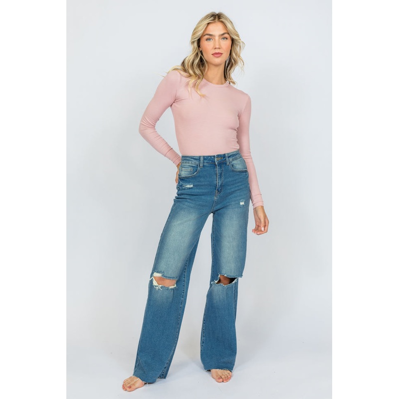 Kelsea Medium Wash Tall Wide Leg Jeans FINAL SALE