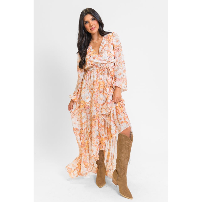 Know Me So Well Multi Floral Printed Long Sleeve Maxi Dress FINAL SALE