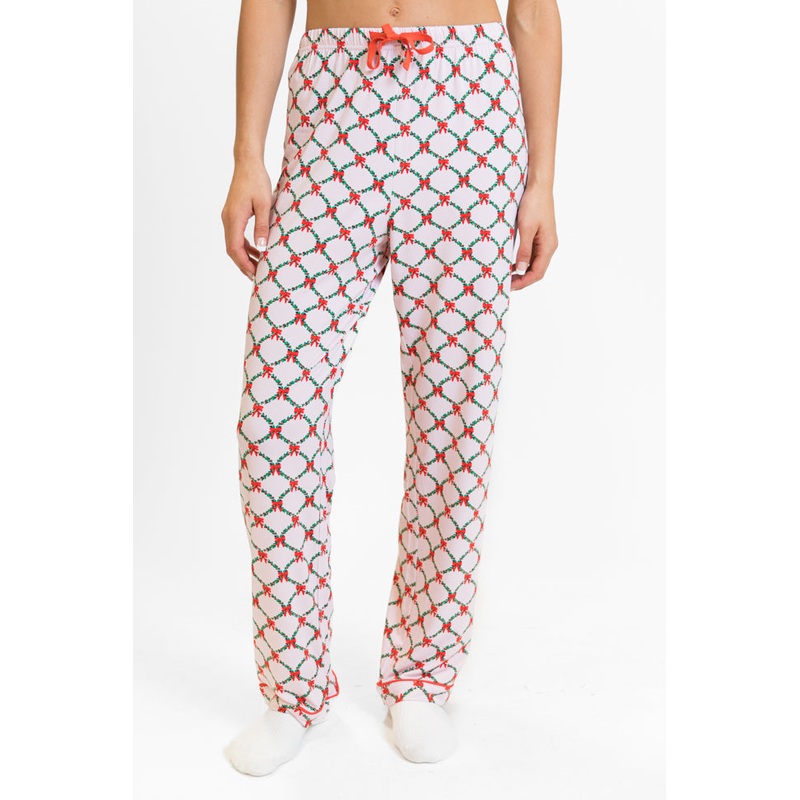 Under The Stars in Ribbons and Garland Bamboo Pajama Pants FINAL SALE