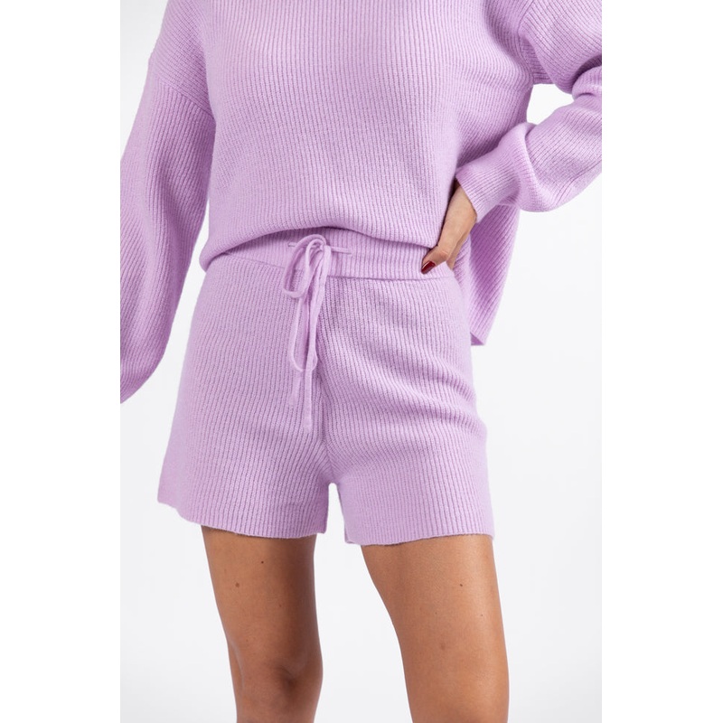 Cloud Chaser Lilac Sweater Knit Shorts FINAL SALE