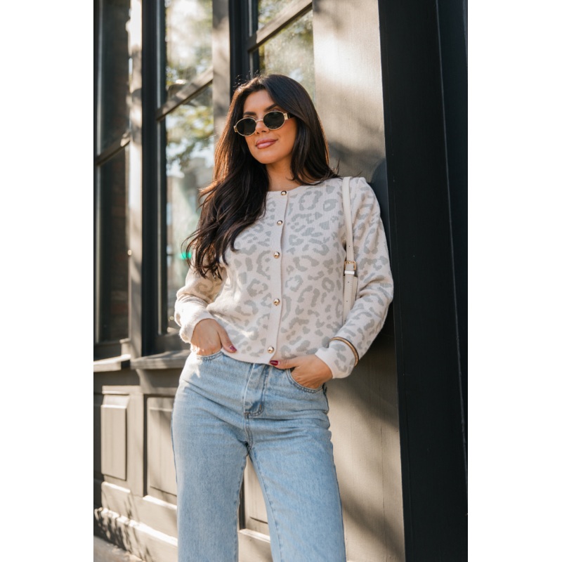 Dream Big Taupe Leopard Cardigan FINAL SALE