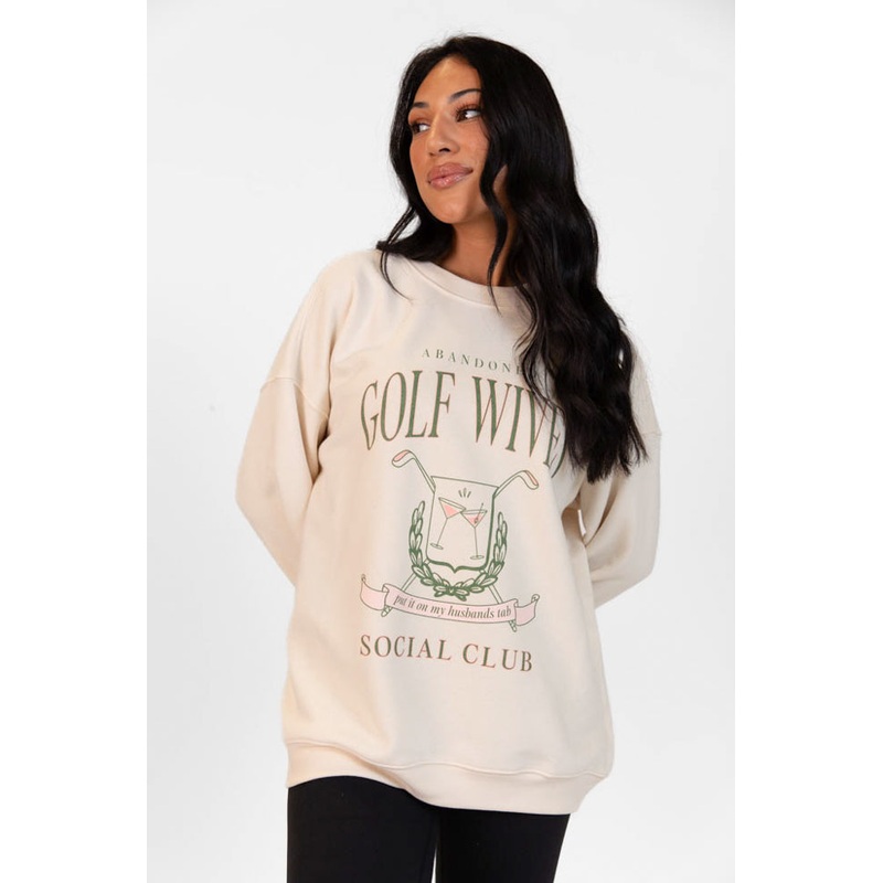 Golf Wives Cream Graphic Sweatshirt