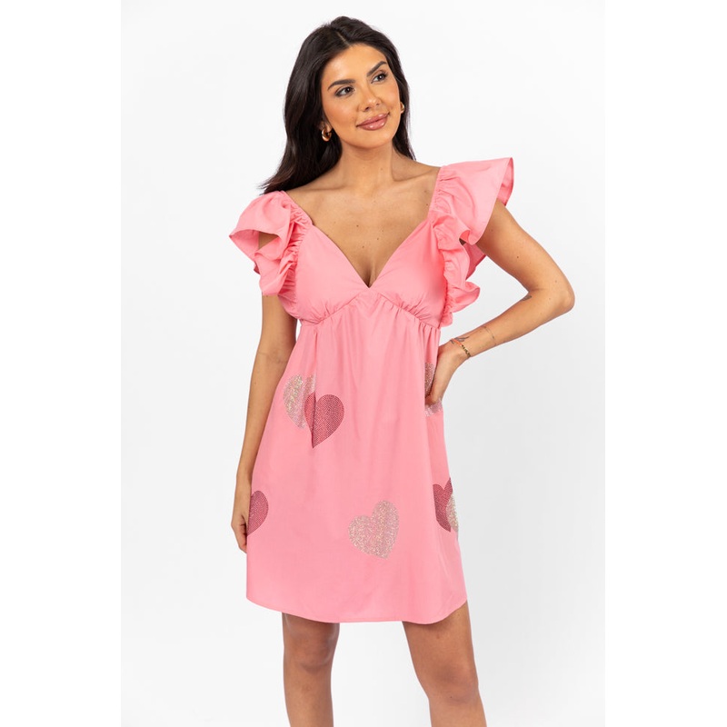 Heart and Soul Pink Babydoll Dress FINAL SALE