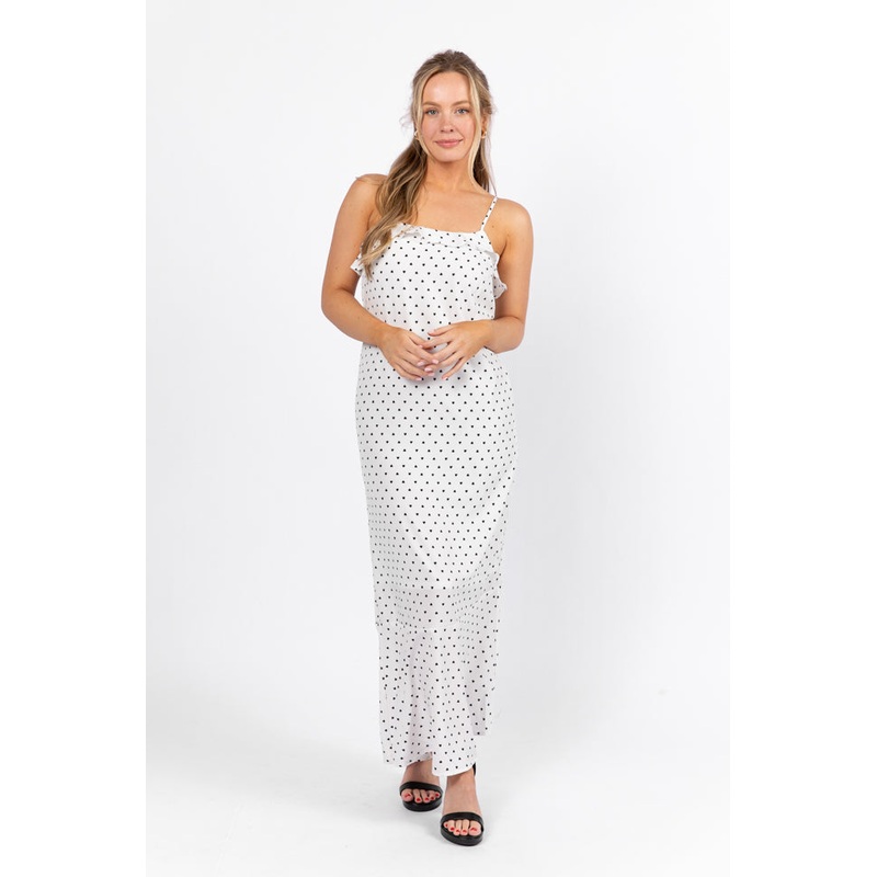 Hold Me Close To Your Heart Print Ivory Midi Dress FINAL SALE
