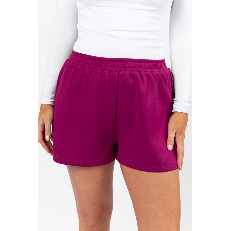 Let’s Just Stay Shorts Plum FINAL SALE