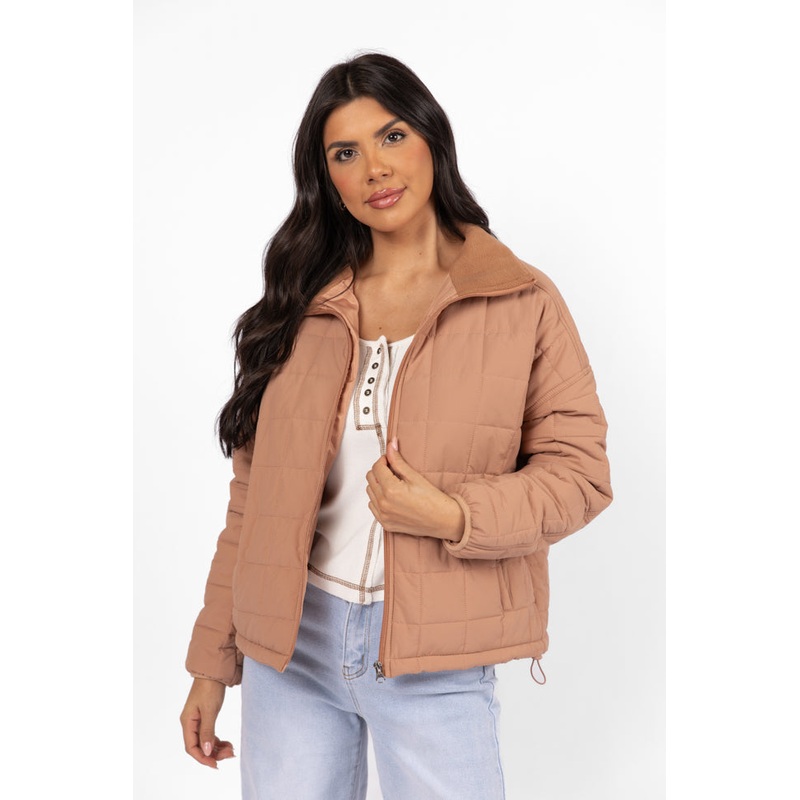 Vail Valley Brown Lightweight Puffer Jacket FINAL SALE
