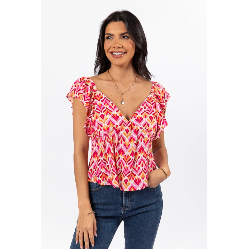 When We Met Multi Print Tie Back Padded Tank FINAL SALE