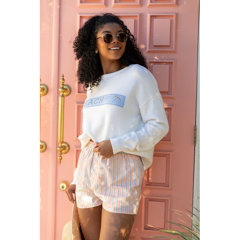 Beach Street Ivory Sweater