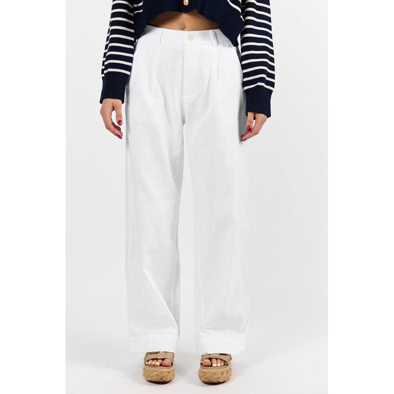 Day Off Ivory Linen Blend Pants