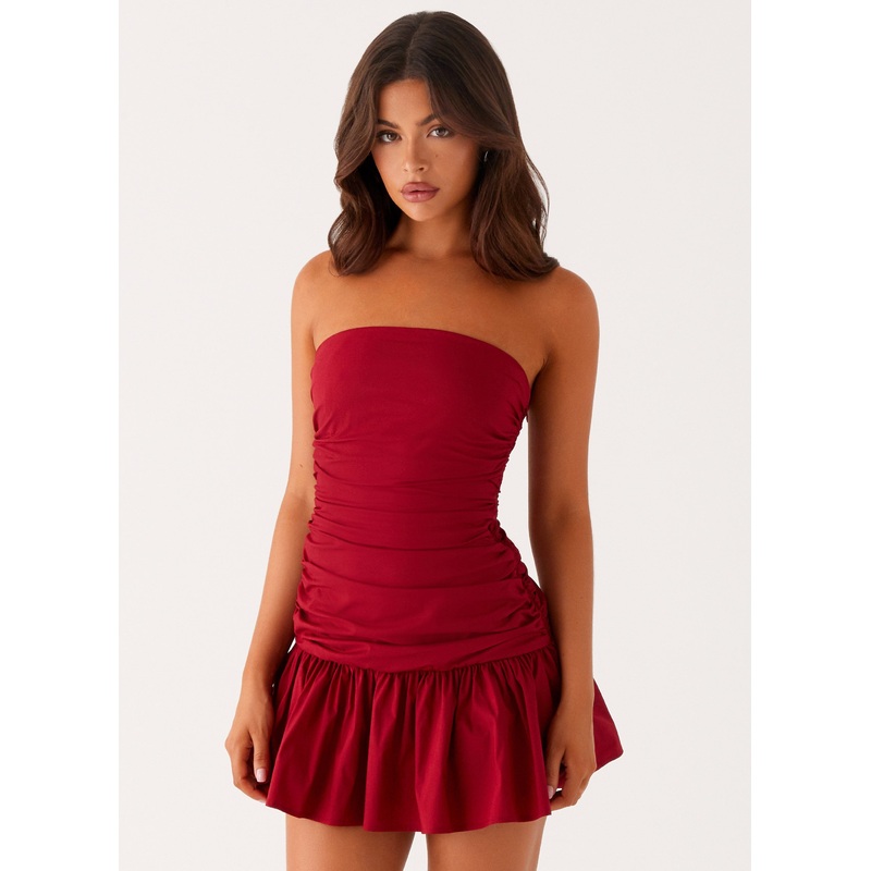 Carmel Mini Dress – Merlot
