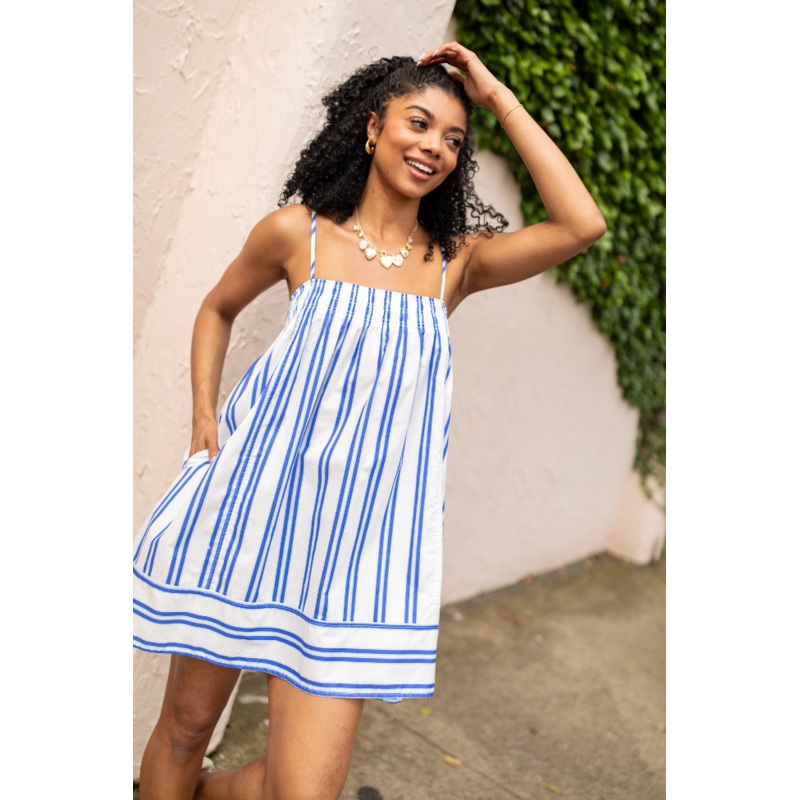 Completely Me Blue Striped Dress