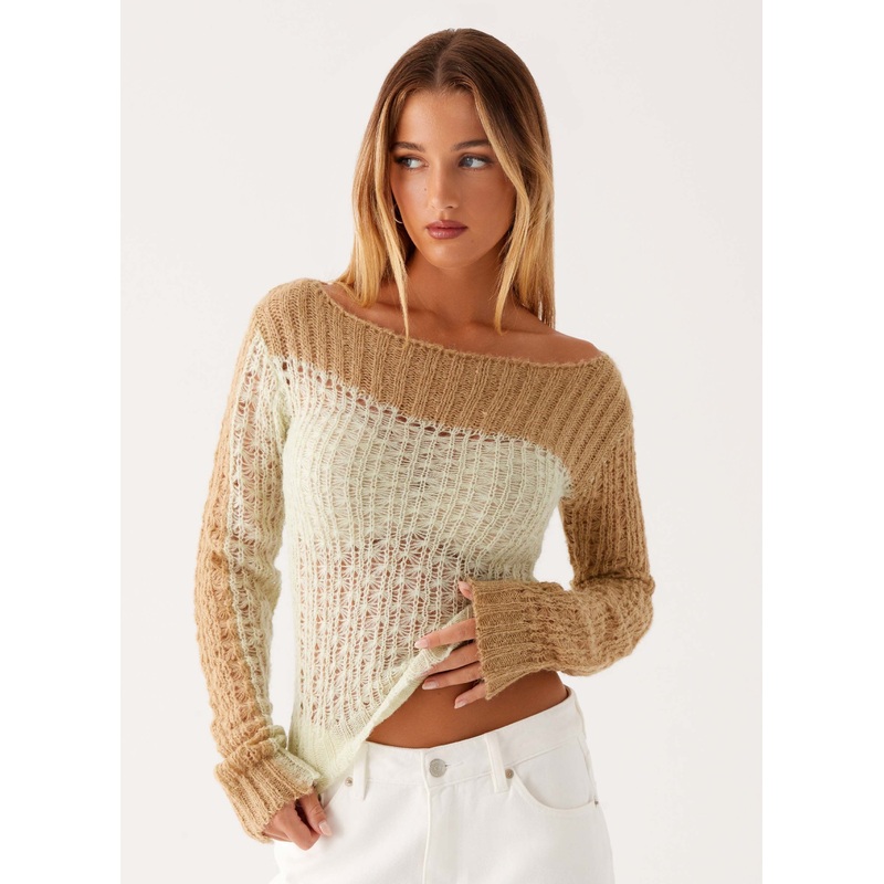 Gretchen Knit Top – Mint Spliced