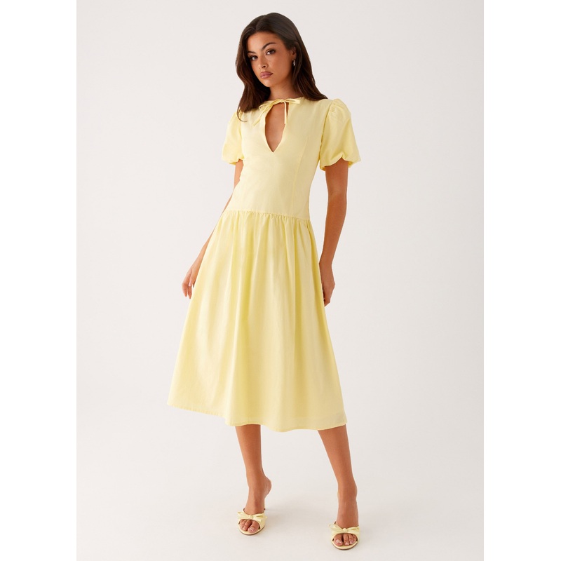 Reyna Midi Dress – Yellow