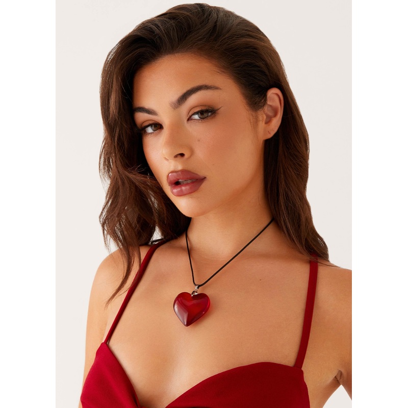 Saint Heart Necklace – Red