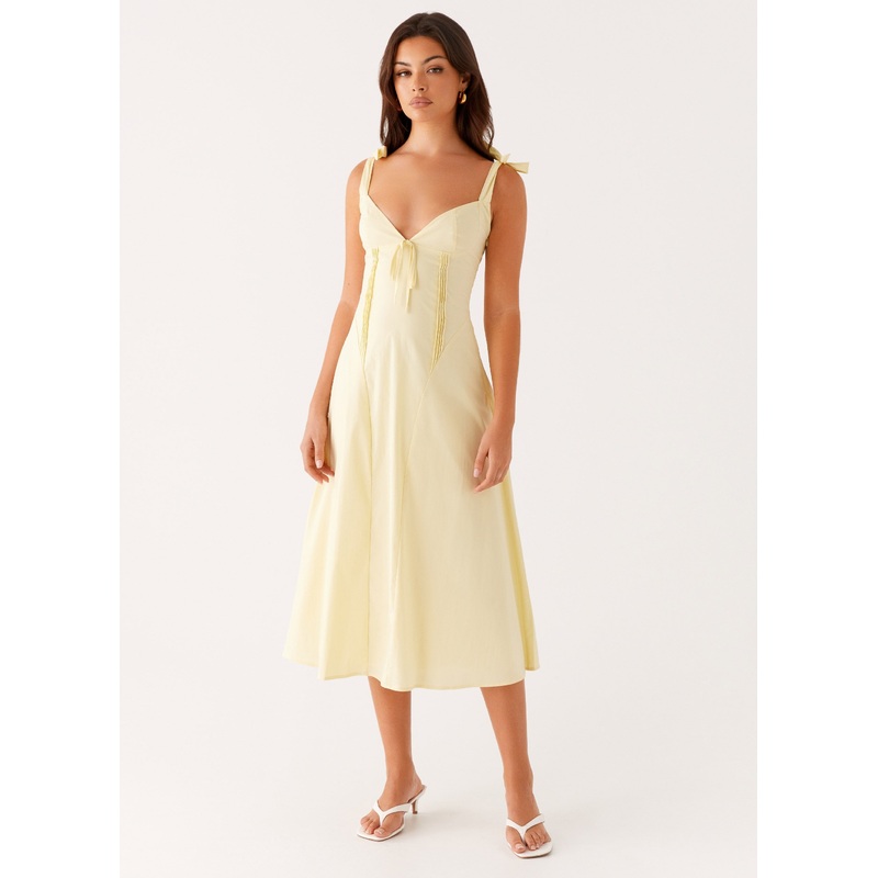 Adela Midi Dress – Yellow