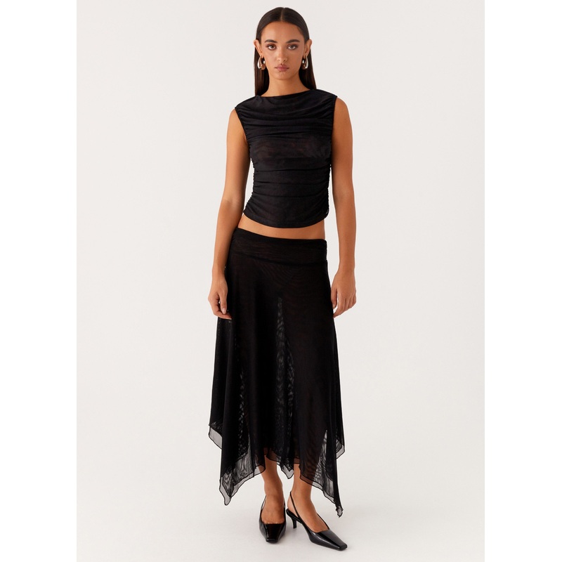 Arwen Midi Skirt – Black