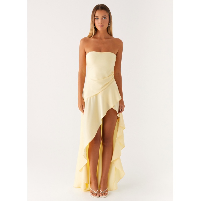 Bodie Maxi Dress – Pastel Yellow