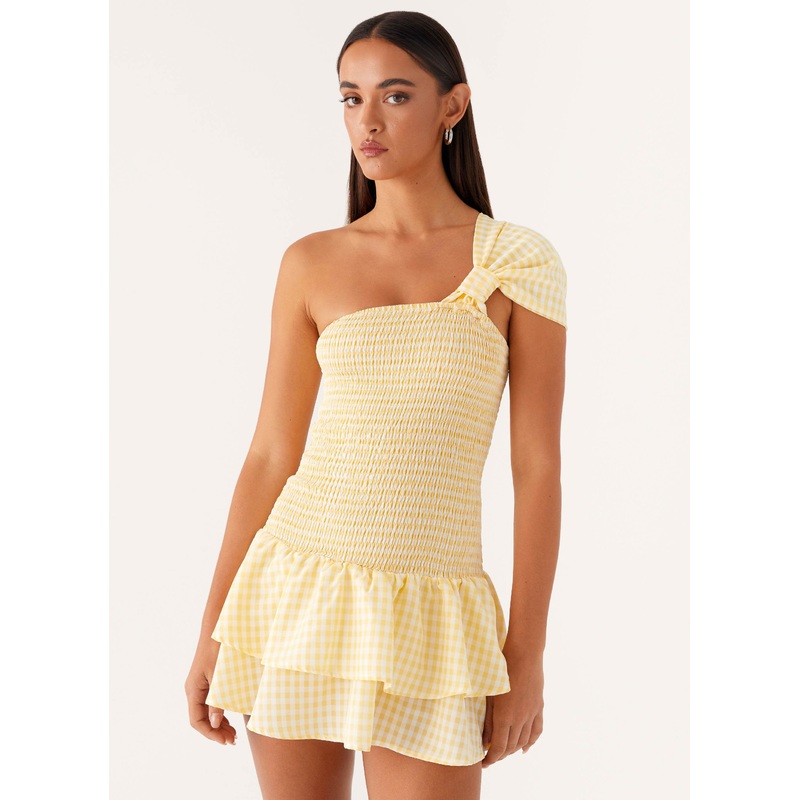 Brandy Mini Dress – Yellow Gingham