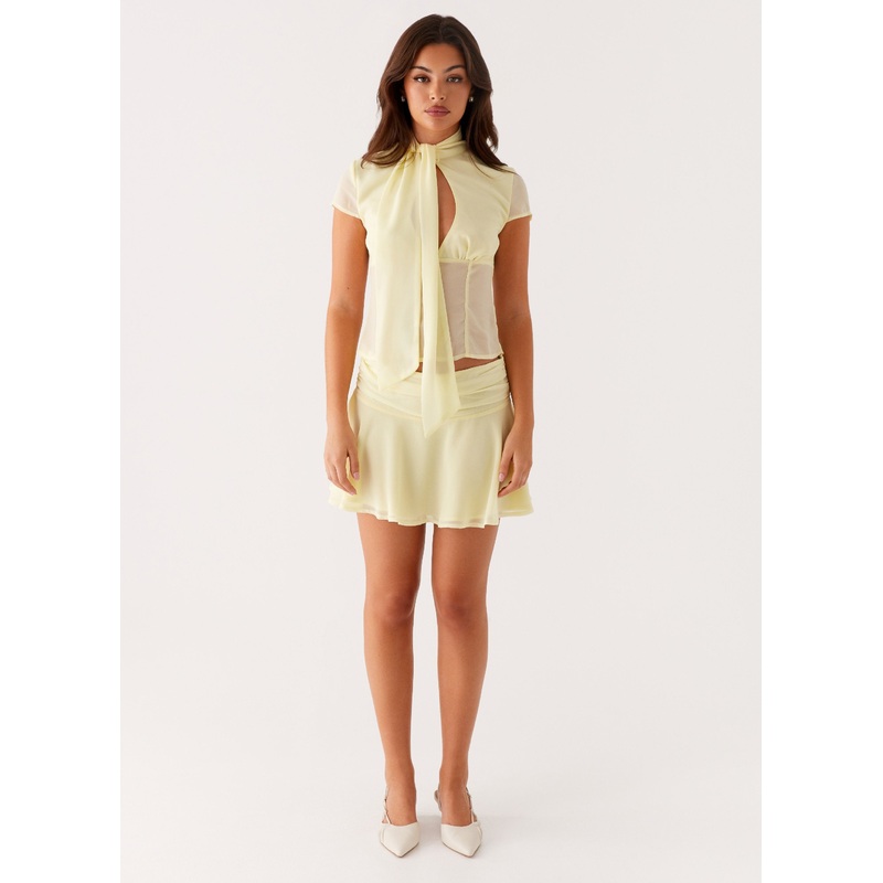 Colby Mini Skirt – Lemon