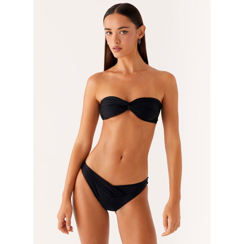 Delta Bandeau Bikini Top – Black
