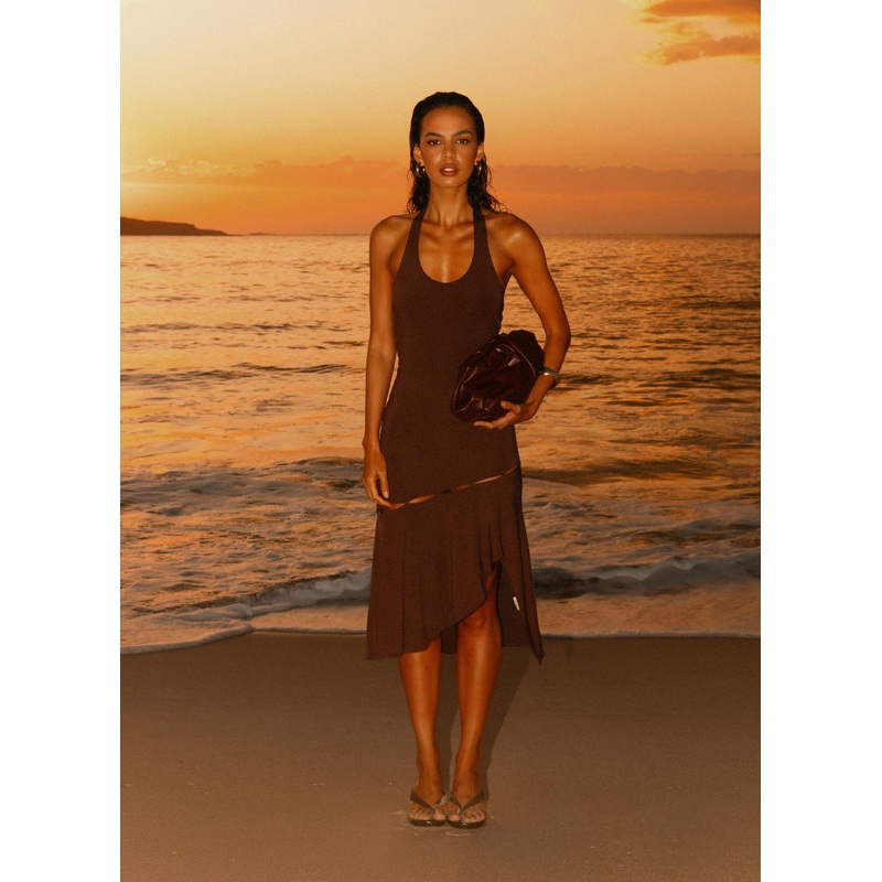 Fast Times Midi Dress – Chocolate