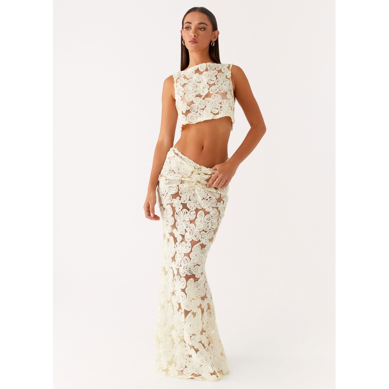 Fiorella Floret Maxi Skirt – Yellow