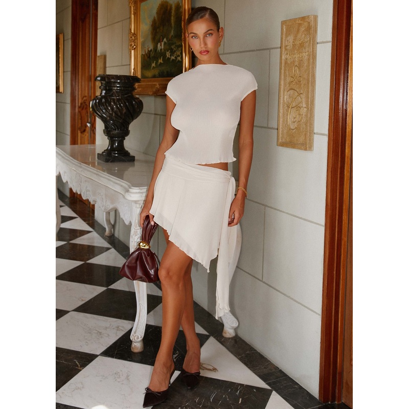 Gemma Mini Skirt – Ivory