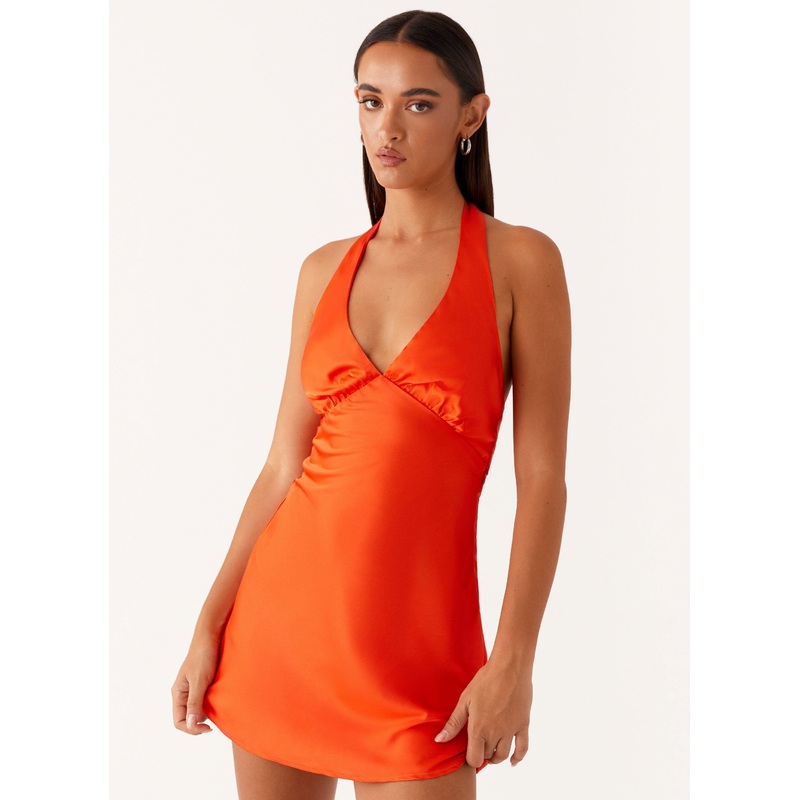 Heavy Hearted Mini Dress – Orange