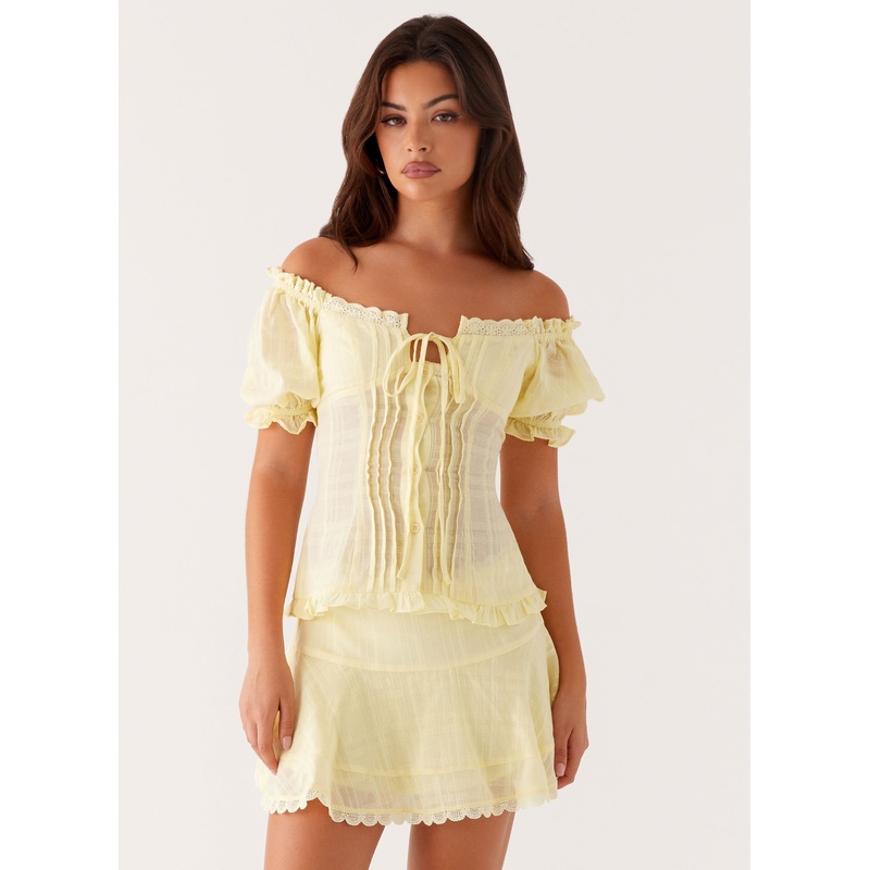 Hundred Percent Mini Skirt – Yellow