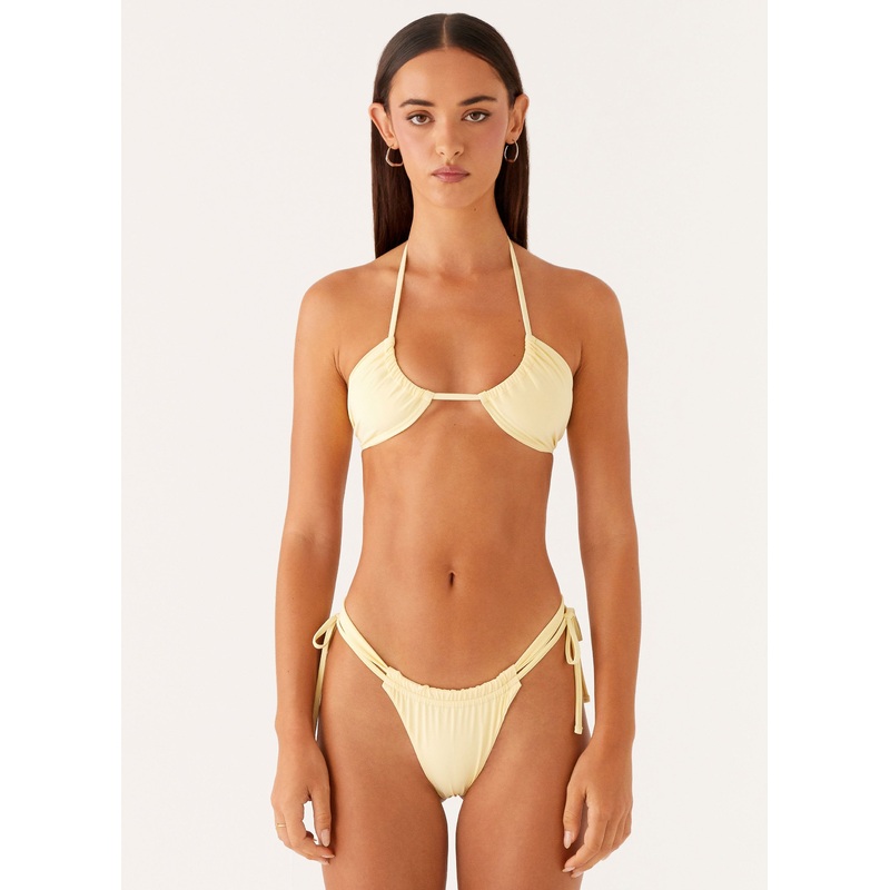 Juni Bikini Top – Pastel Yellow