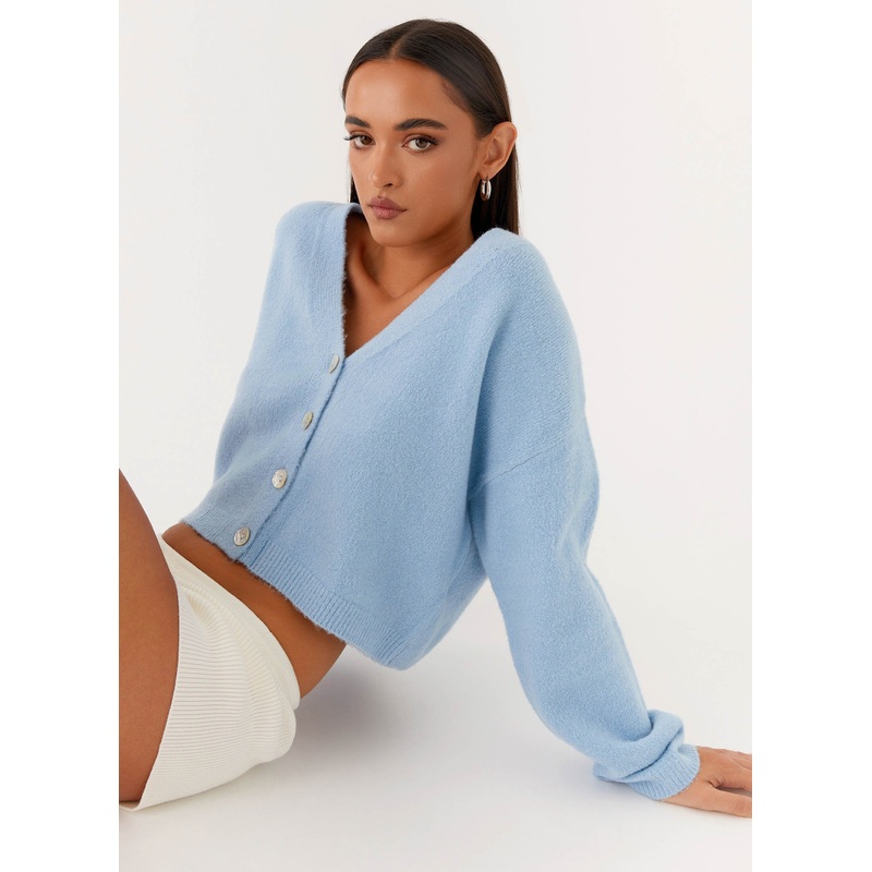Lenka Oversized Cardigan – Blue