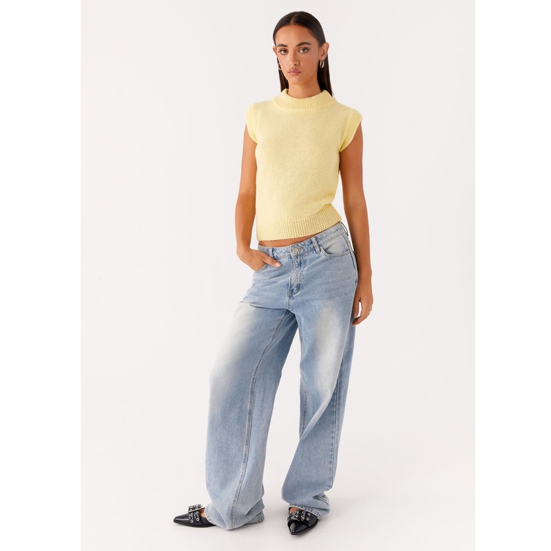 Melissa Knitted Vest – Yellow