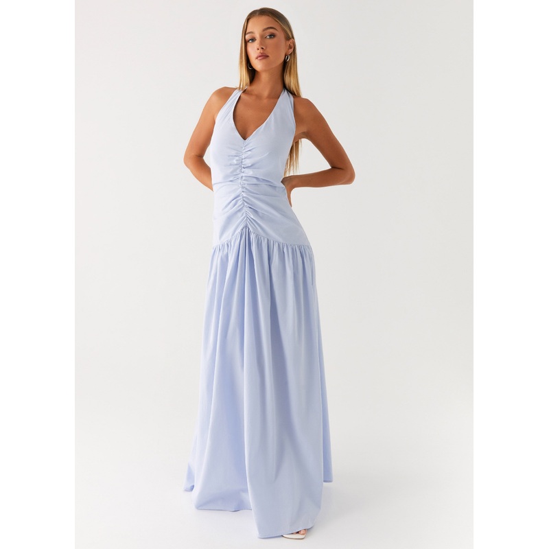 Worth The Wait Maxi Dress – Heather Blue