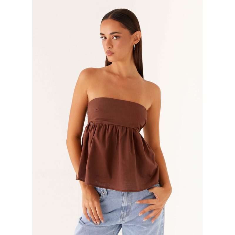Cassie Tube Top – Chocolate