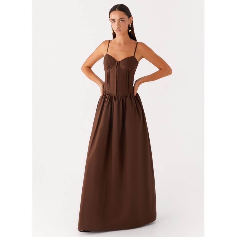 Cerys Maxi Dress – Chocolate