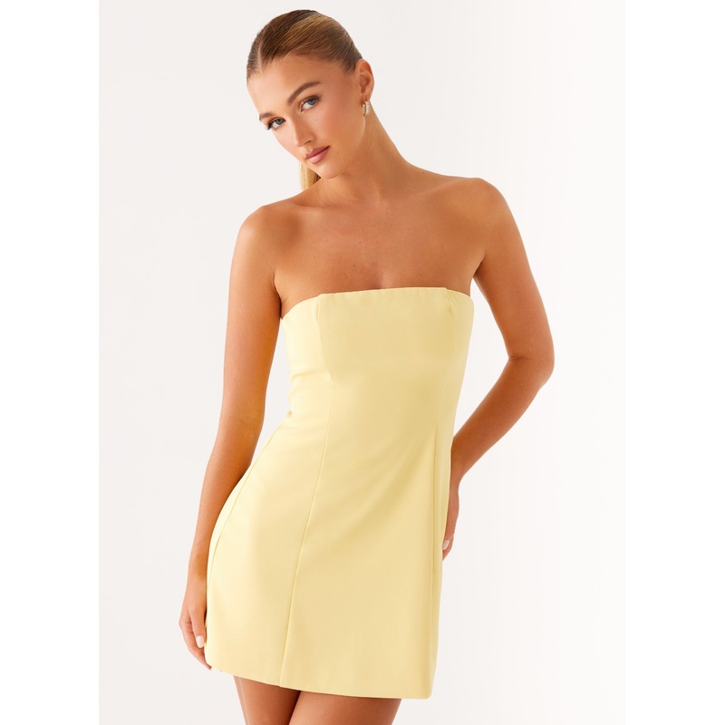 Honey Bow Mini Dress – Yellow