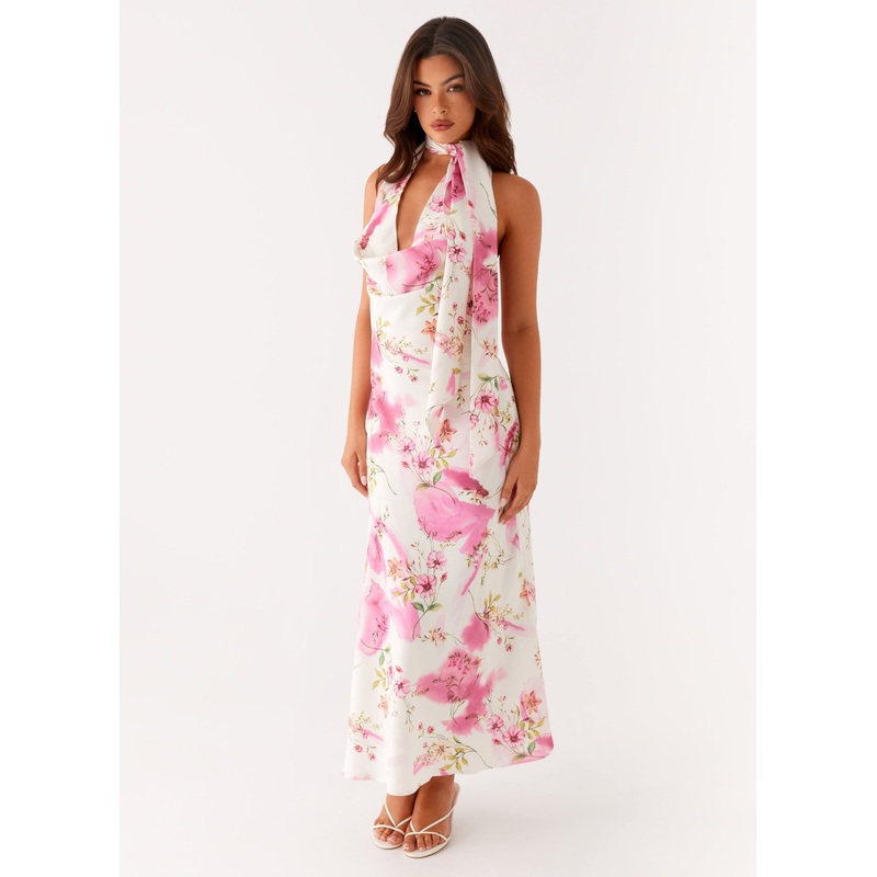 Jensen Midi Dress – Ivory Floral Print
