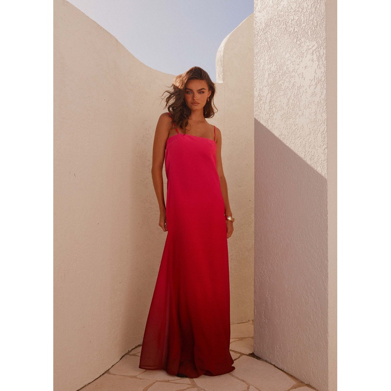 Marianne Maxi Dress – Fuchsia Gradient