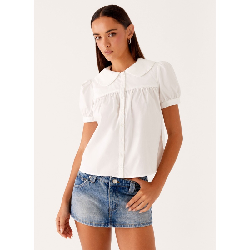 Nostalgia Babydoll Shirt – White