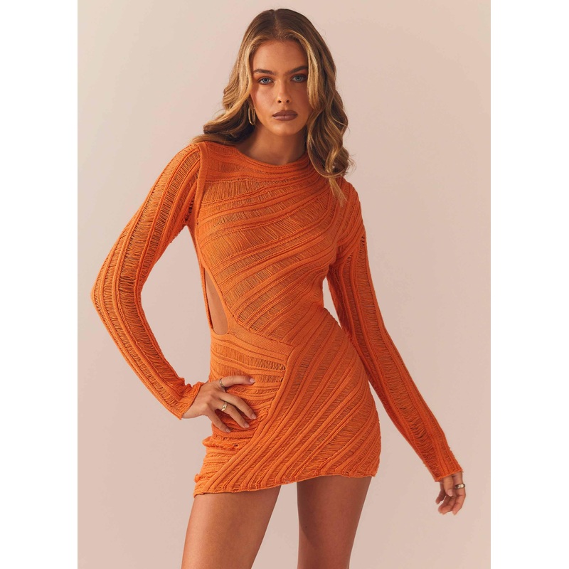 Angels Wing Mini Dress – Orange