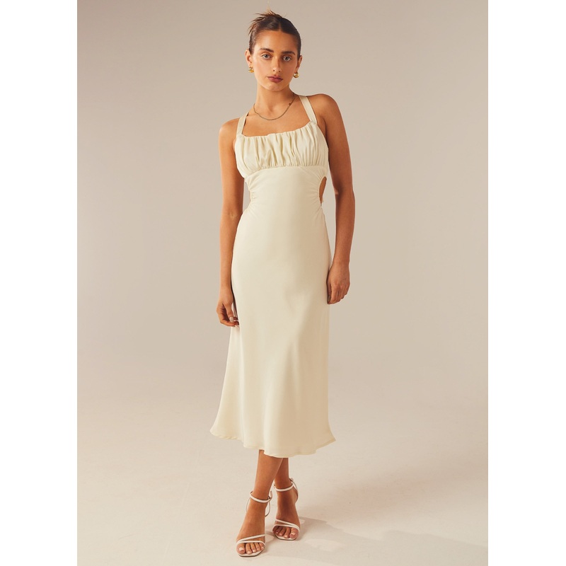 Avery Midi Dress – Ivory